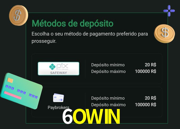 O cassino 6OWINbet oferece uma grande variedade de métodos de pagamento